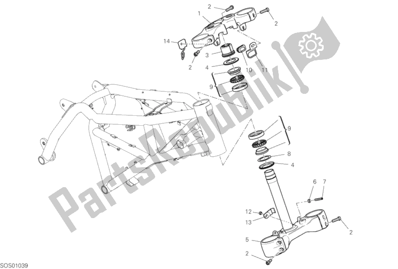 All parts for the 18a - Steering Assembly of the Ducati Scrambler 1100 Sport PRO 2020